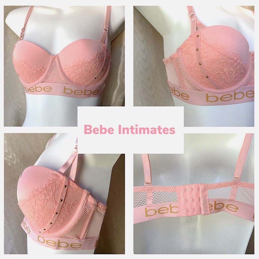 34C Bebe bra with Gold Logo